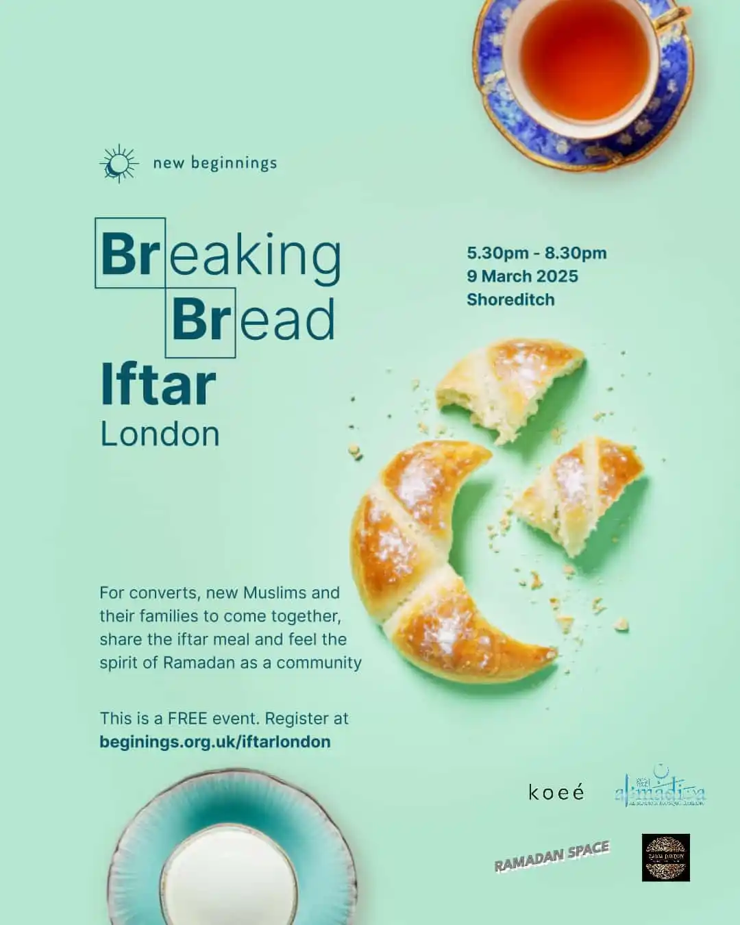 Image from New Beginnings: 🥖Breaking Bread: London Iftar Join Us for Our First London Iftar Meal...