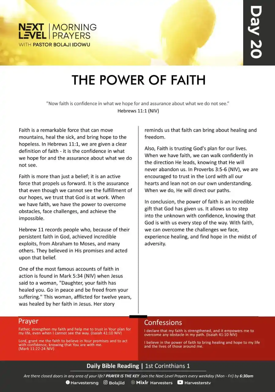 Next Level Prayers Community post