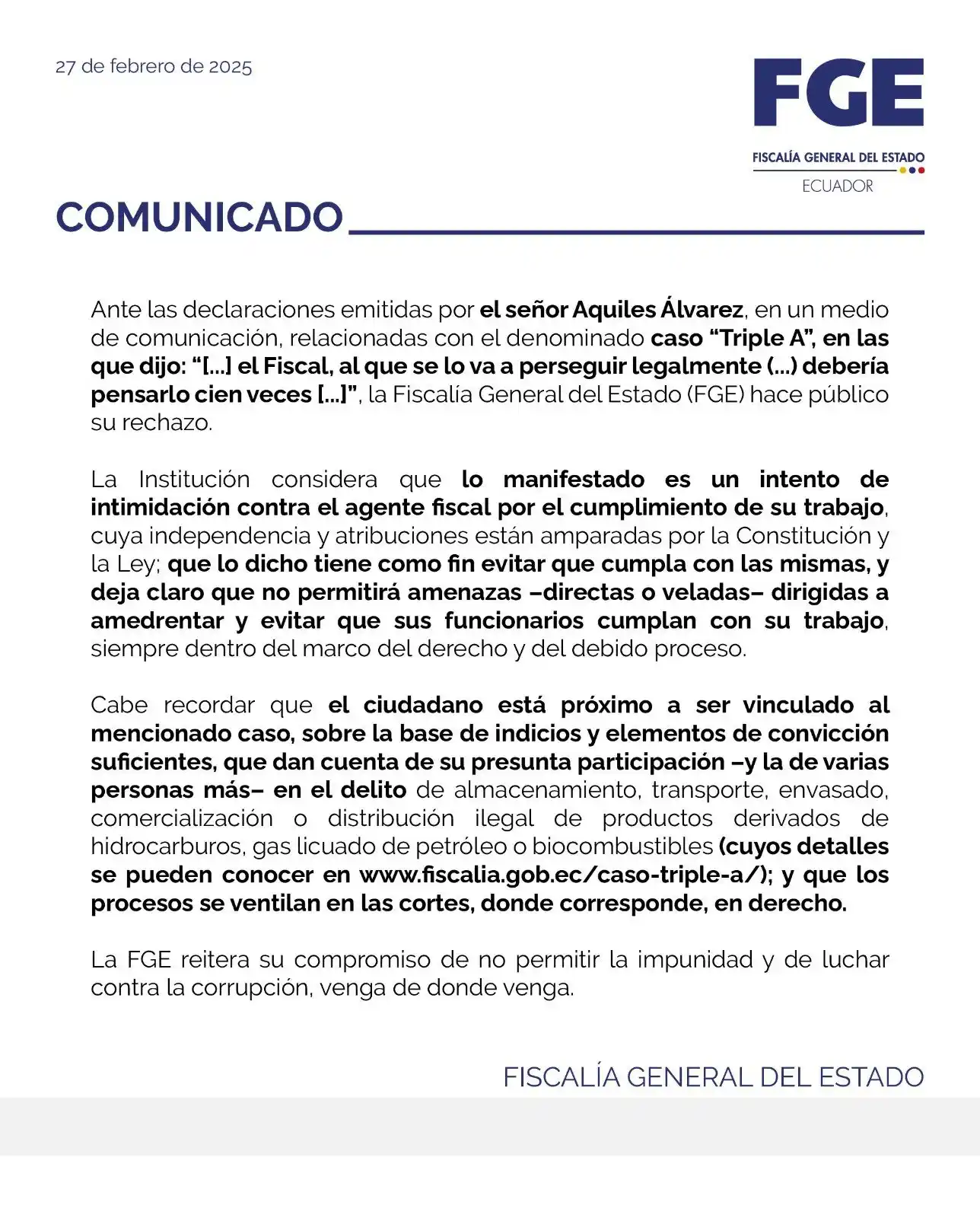 Image from NotiDiario Ecuador: <a class="text-blue-500 hover:underline cursor-pointer" href="/hashtag...