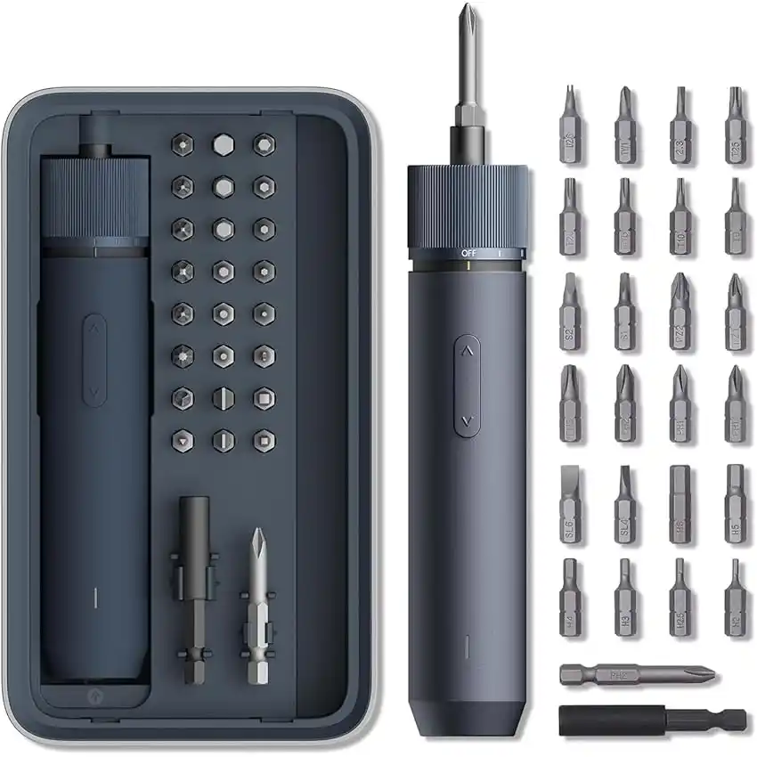 Image from Offerte Tech by Telefonino.net: 👀 HOTO Kit Cacciavite Elettrico 3,6V, Avvitatore a Batteria con 25 Pu...