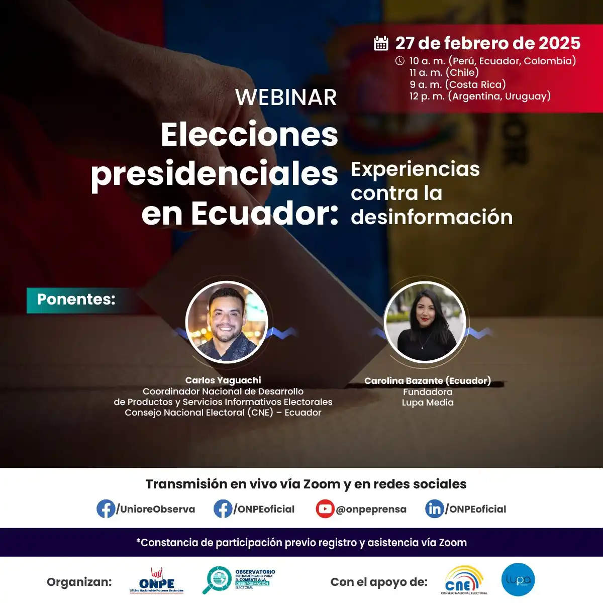 Oficina Nacional de Procesos Electorales - ONPE post