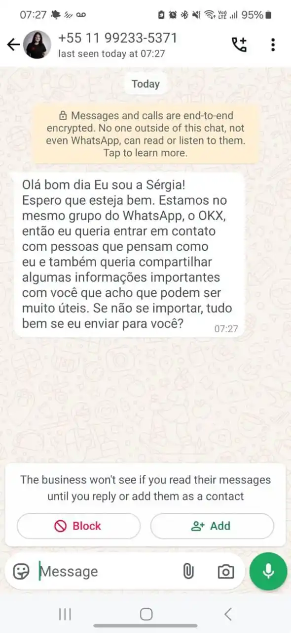 OKX Brasil post