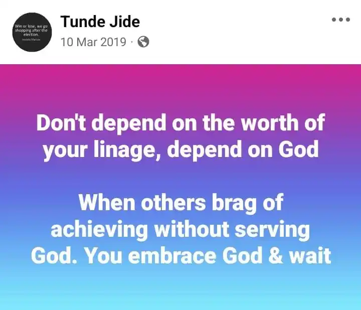 Olajide B.O.Y. Platform post