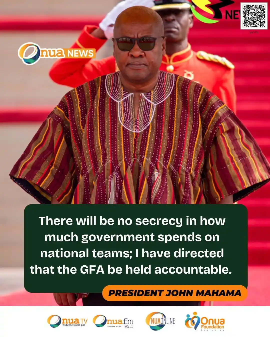 Image from OnuaOnline: There will be no secrecy in how much government spends on national tea...