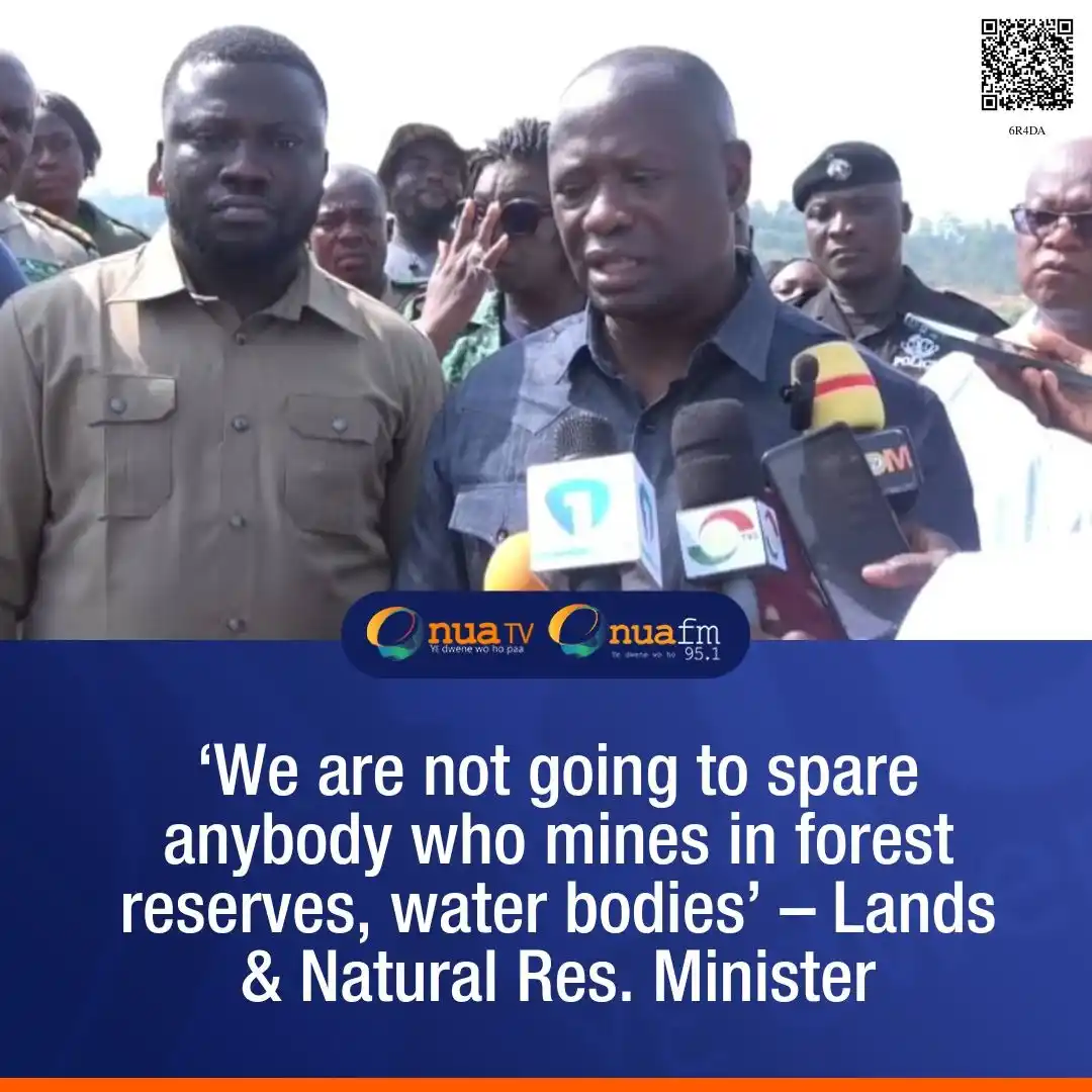 Image from OnuaOnline: The Minister of Lands and Natural Resources, Emmanuel Armah-Kofi Buah,...