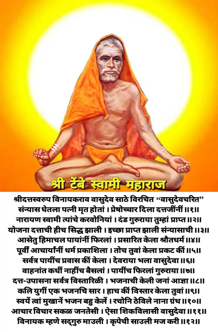 Paramhans Parivrajakacharya Shreemad Vasudevanand Saraswati (Tembe) Swami Maharaj (1854-1914) post