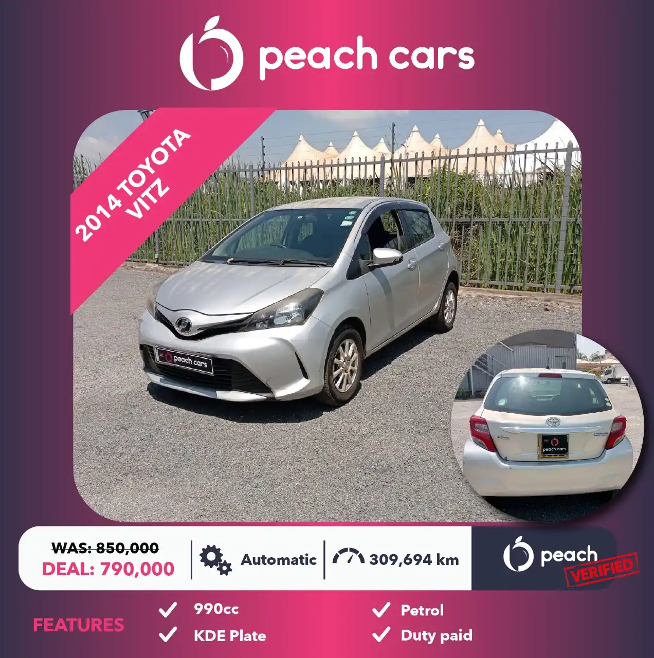 Peach Cars KE post