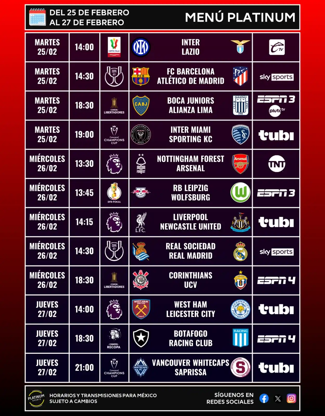 Image from PLATINUM Sports: ¡GRAN SEMANA EN EL FÚTBOL INTERNACIONAL! ➤ Premier League ➤ Copa del ...
