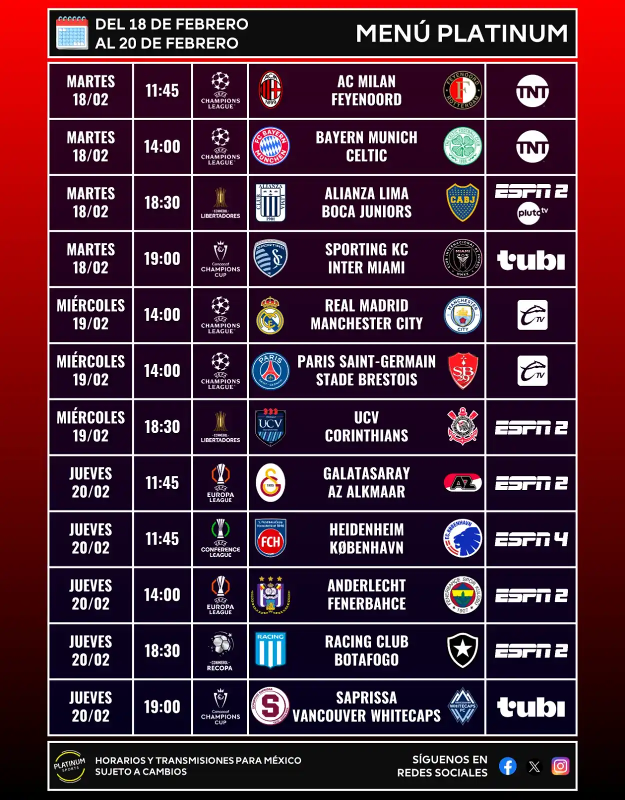 Image from PLATINUM Sports: ¡SEMANA DE COPAS INTERNACIONALES! <a class="text-blue-500 hover:under...