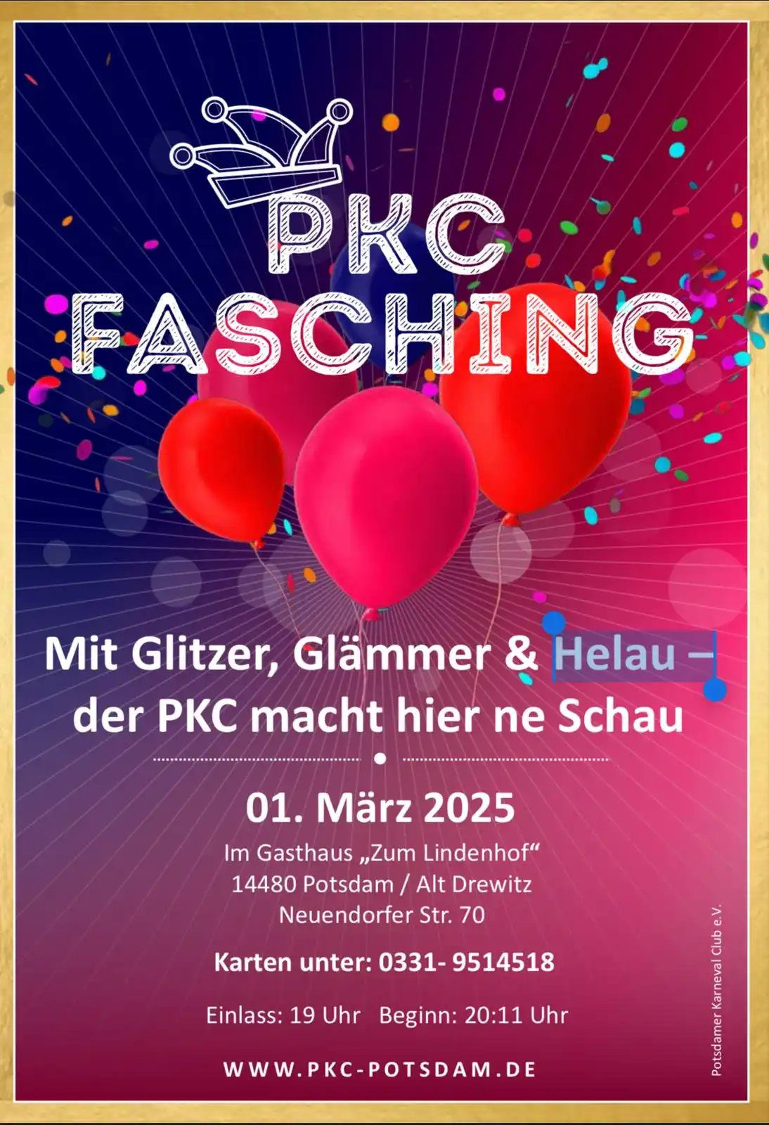 Potsdamer Karneval Club e.V. PKC post