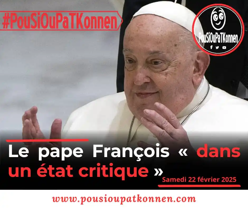 Image from PouSiOuPaTKonnen: 🚨 *| Dernière minute* _Le pape François, 88 ans, a eu une *crise resp...