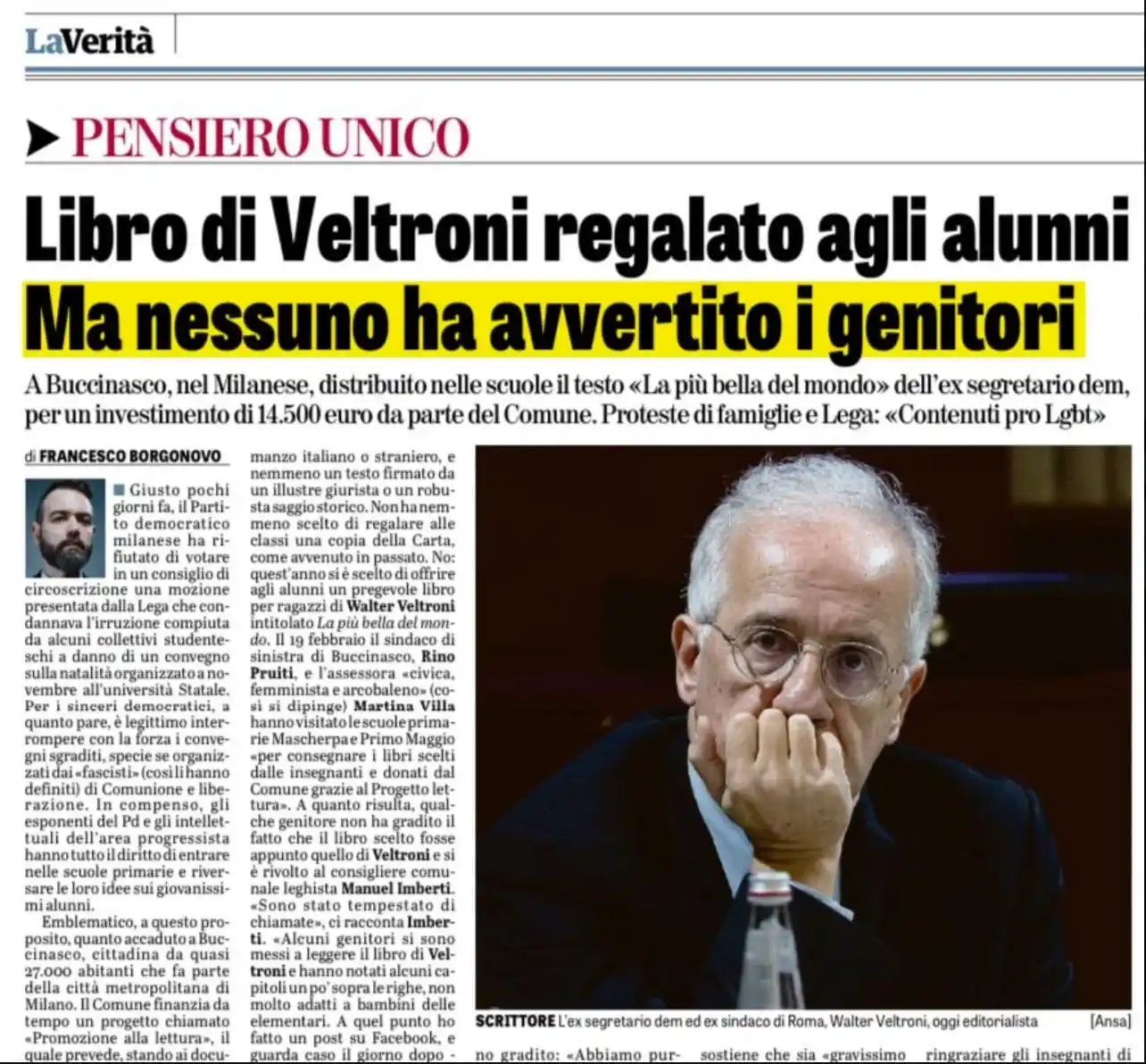 Image from Pro Vita & Famiglia : A Buccinasco, in provincia di Milano, il sindaco e l'assessore del PD ...