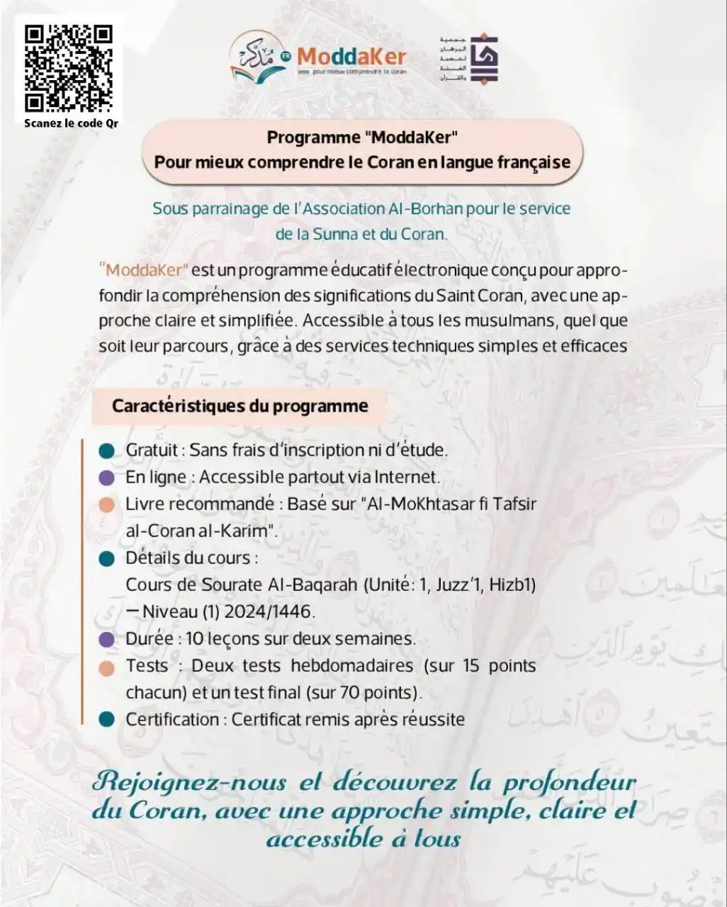 Programme "Moddaker" français post