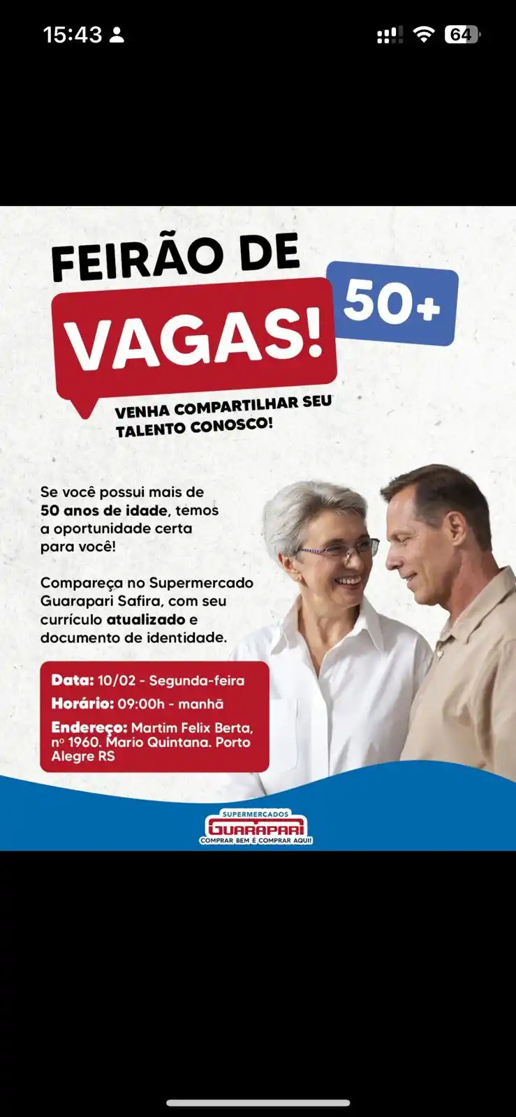 Projeto 1 Vaga - Emprego Poa e região post