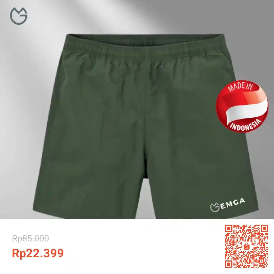 Image from Racun Shopee Lazada Blibli Tokped Serba Recehan: Temukan Celana Pendek Santai Emga SS1E Boxer Dalaman Rumah Santai Kolo...