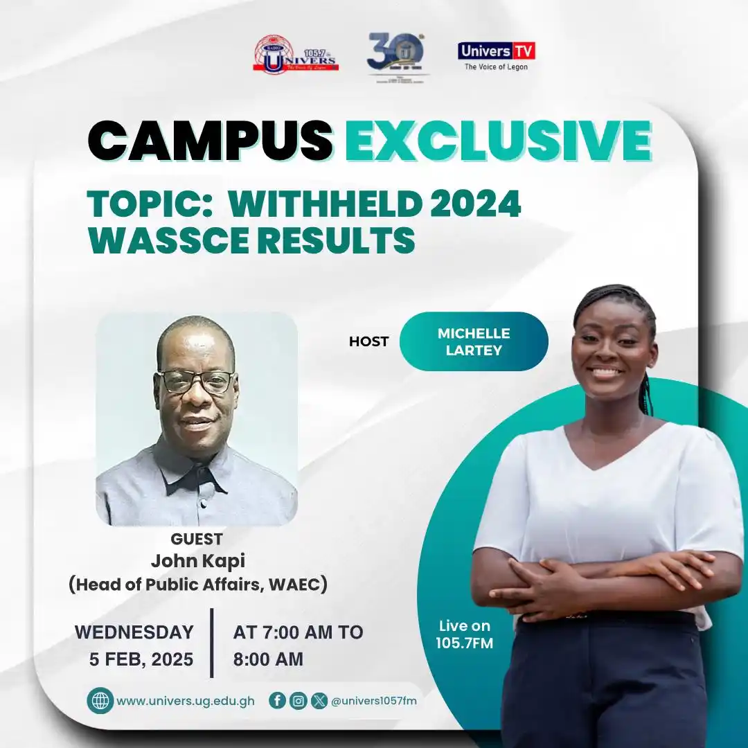 Image from Radio Univers 1057fm: Join us live on CampEX tomorrow as WAEC PRO addresses delays in the re...