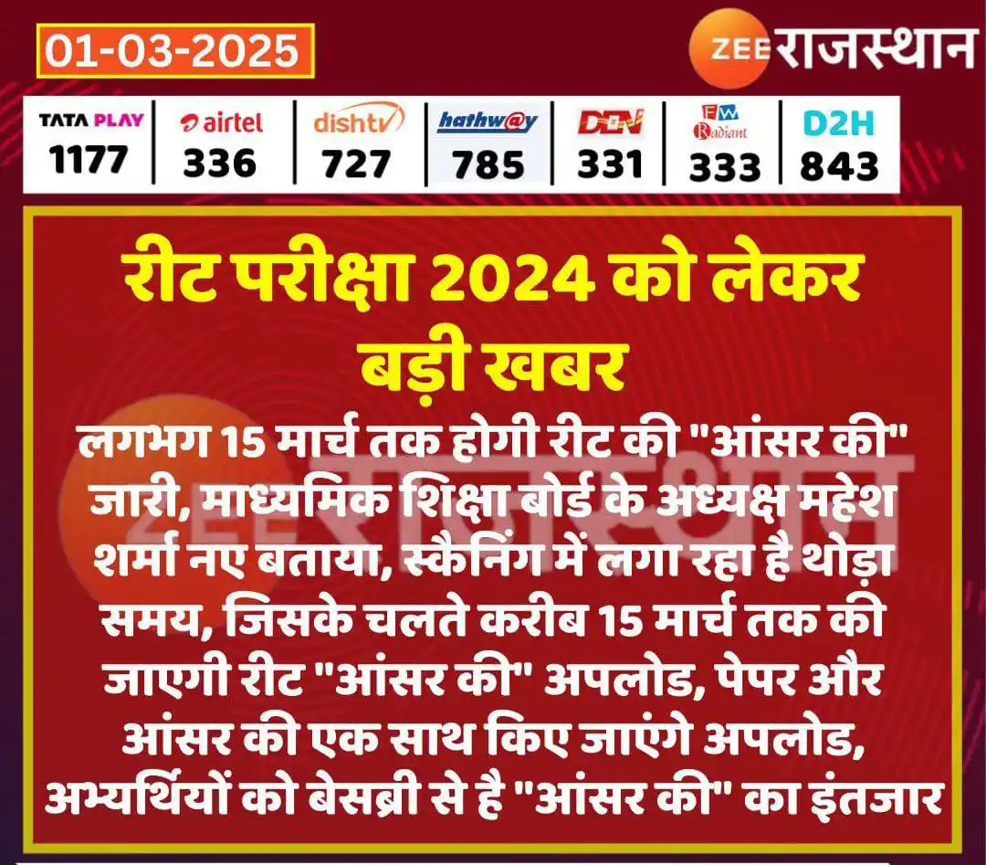 RAJASTHAN EDUCATION DEPARTMENT NEWS post