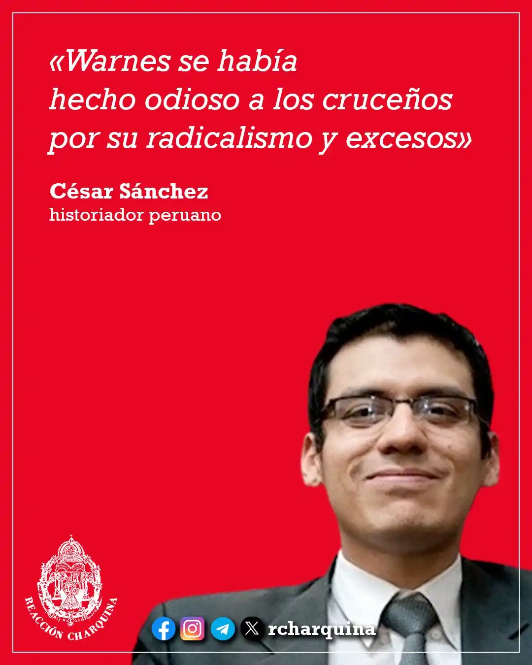 Image from Reacción Charquina: historia hispánica y católica de Bolivia: 😱 *Warnes: ¿odiado por los cruceños?* 🤔 _Lo asegura el historiador p...