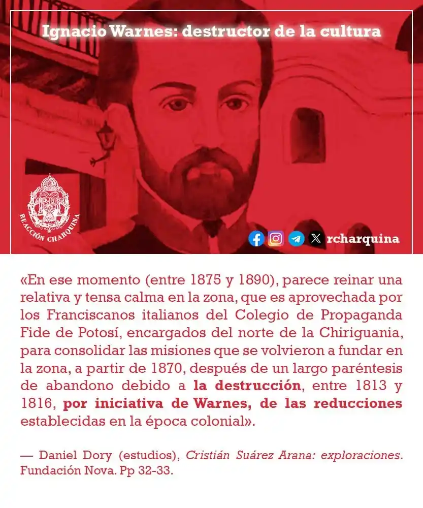 Image from Reacción Charquina: historia hispánica y católica de Bolivia: 🔥 *Ignacio Warnes: destructor de algunos restos de las misiones jesuí...
