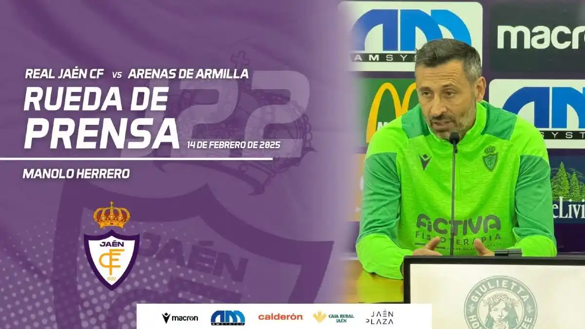 Image from Real Jaén C.F: 📹 𝑹𝑼𝑬𝑫𝑨 𝑫𝑬 𝑷𝑹𝑬𝑵𝑺𝑨 | Manolo Herrero Rueda de prensa de n...