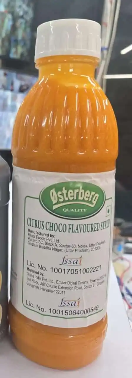 Image from ReffKart: Osterberg Citrus Choco Flavoured Syrup 1 ltr. ₹699 (MRP. ₹999)...
