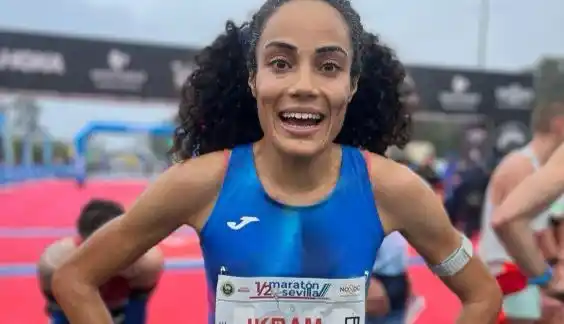 Image from Revista Trail Run: Ikram Rharsalla debuta en Sevilla con 2:28:37 📌Fue la tercera corred...