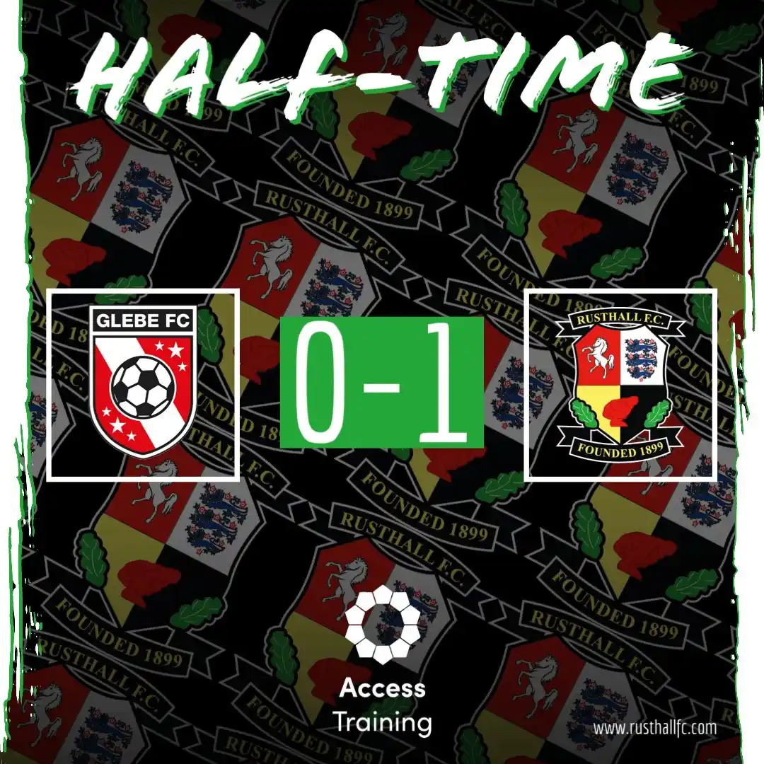 Image from Rusthall FC: In the lead at the break thanks to a goal from Charlie Clover! 🍀 <a ...