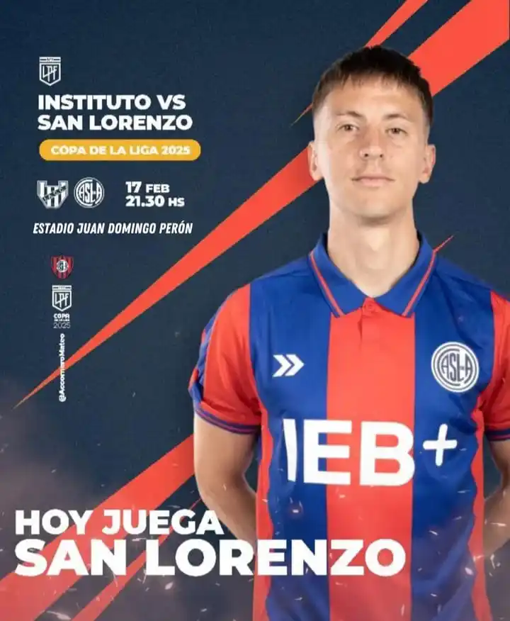 Image from SAN LORENZO DE ALMAGRO: ¡HOY JUEGA SAN SAN SAAAAAAAN LORENZOOOOOOOO! 💙❤️ 🆚 <a class="text-b...