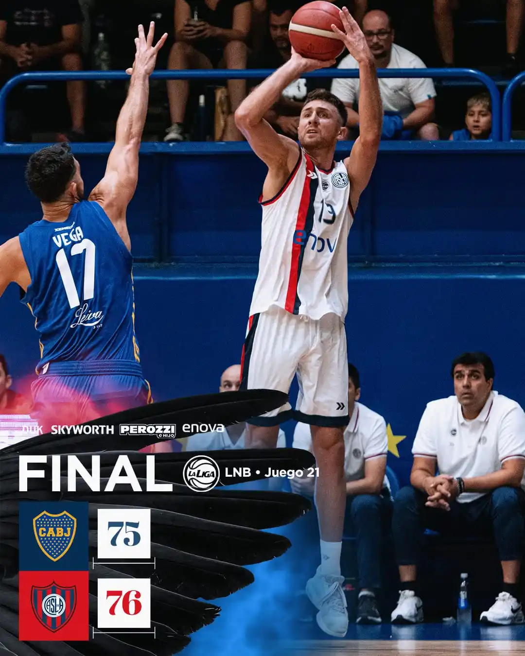 Image from SAN LORENZO DE ALMAGRO: 💪 ¡GANOOOOOÓ SAN LORENZOOOOO! ¡El Ciclón venció 76-75 a Boca en el j...