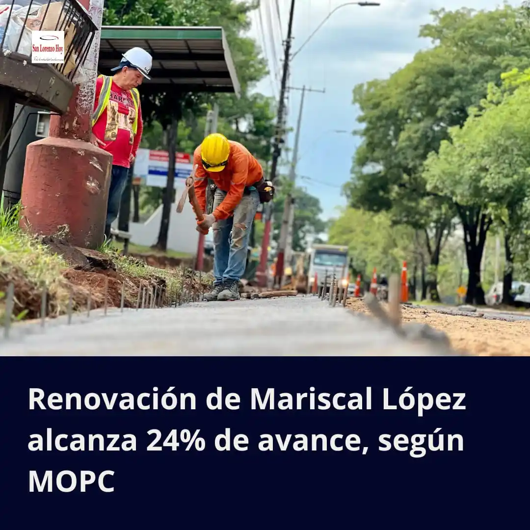 Image from San Lorenzo Hoy: ⭕ Las obras de renovación de la avenida Mariscal López registra un pro...