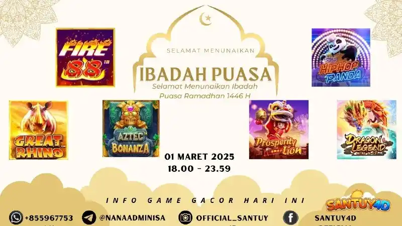 Image from SANTUY4D: 🪐SESUDAH BERBUKA PUASA LANGSUNG GASS DI 6 GAMES INI DI SANTUY4D SETI...