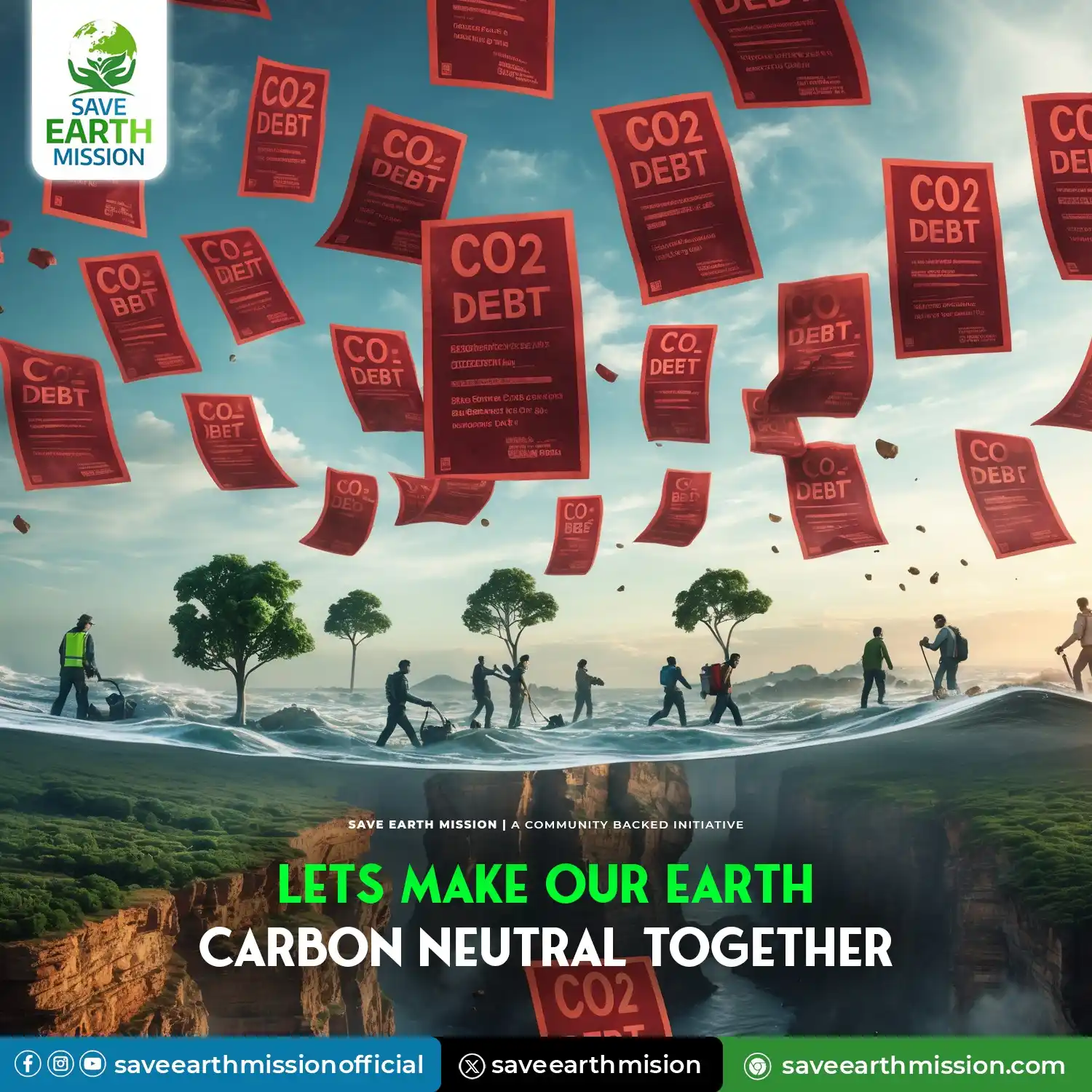 Image from Save Earth Mission: Our planet bears the weight of our actions. Let’s walk a greener path....