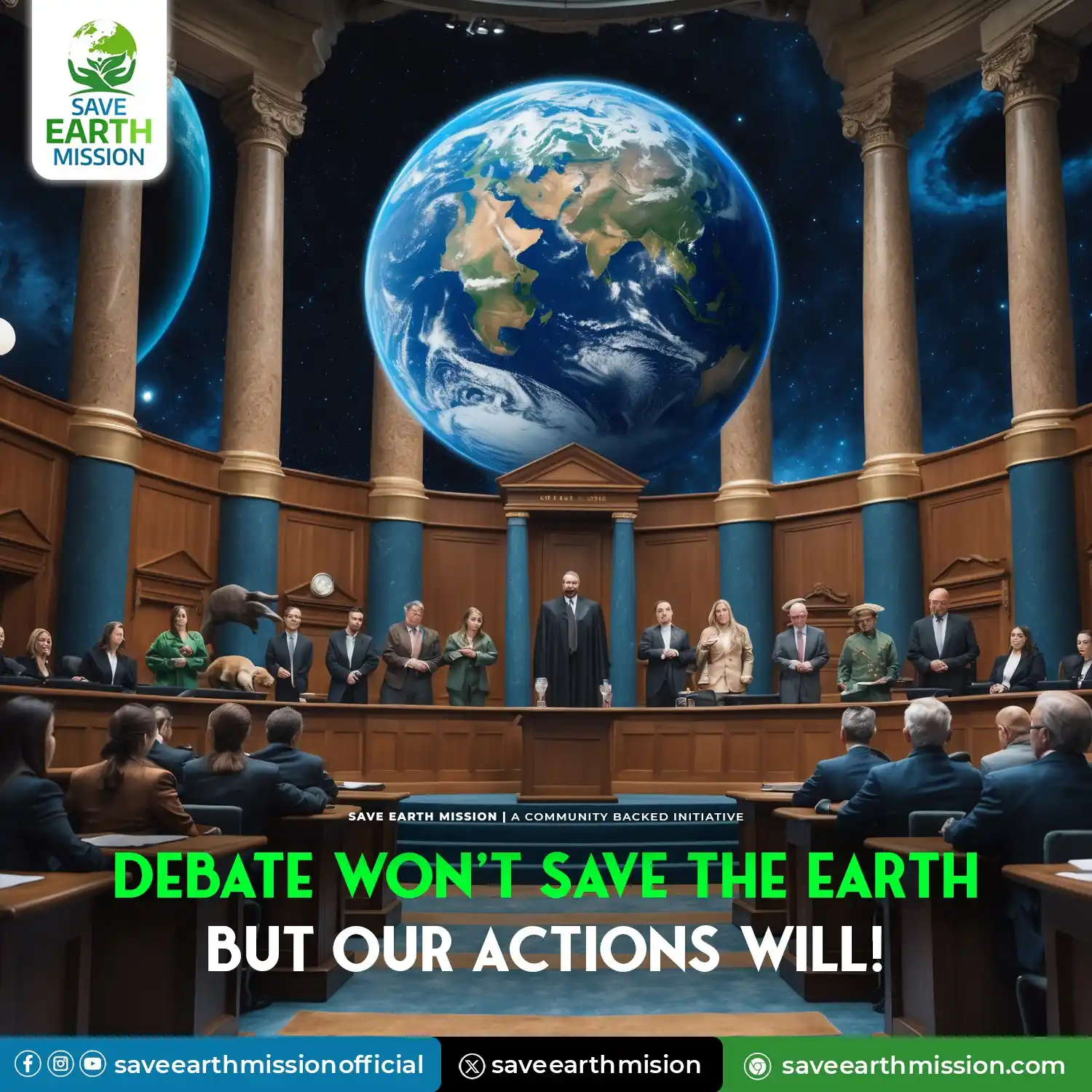 Image from Save Earth Mission: Words alone won't change the world. It's time for action! <a class="te...