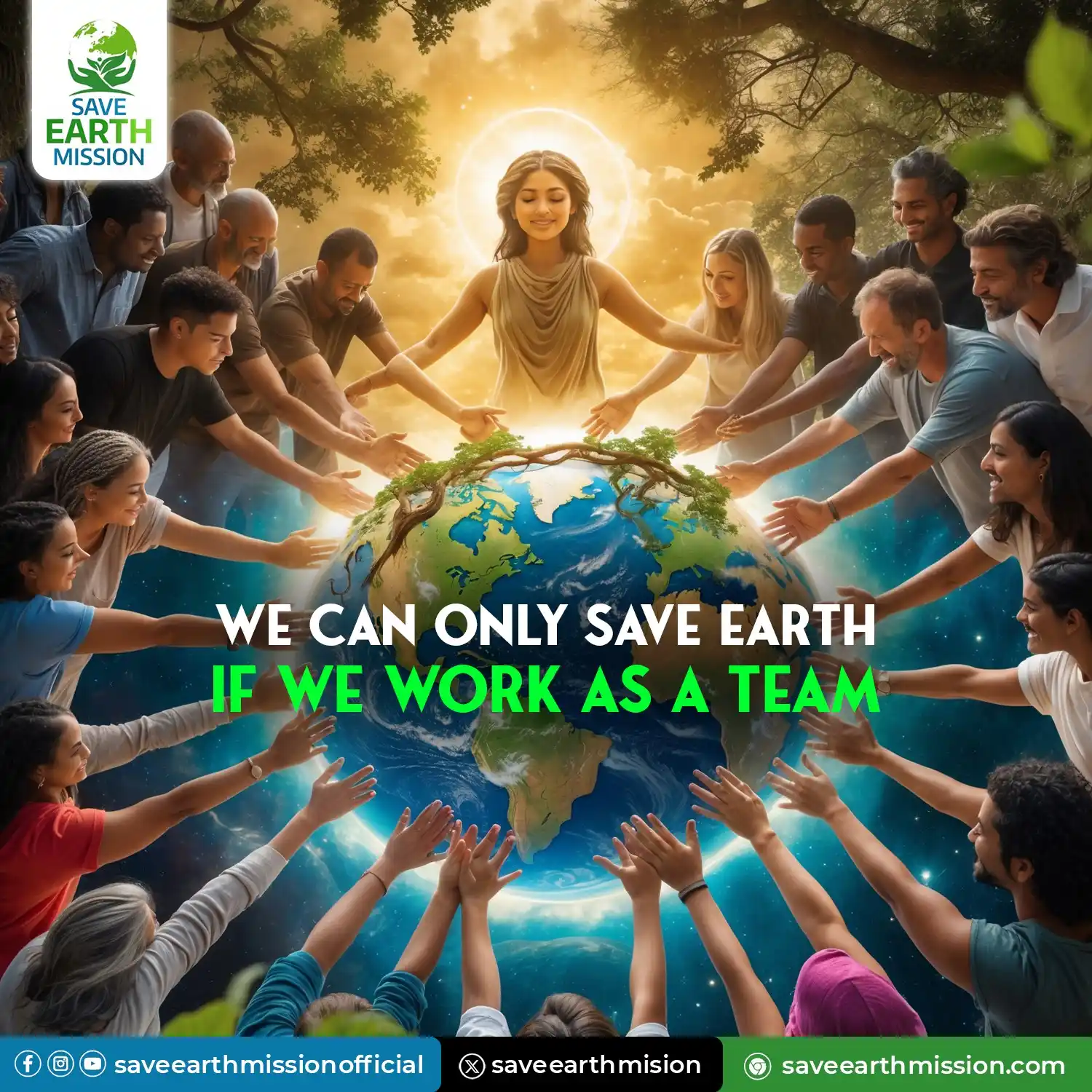 Image from Save Earth Mission: 🤝 The strength of our planet lies in our collective hands. Working to...
