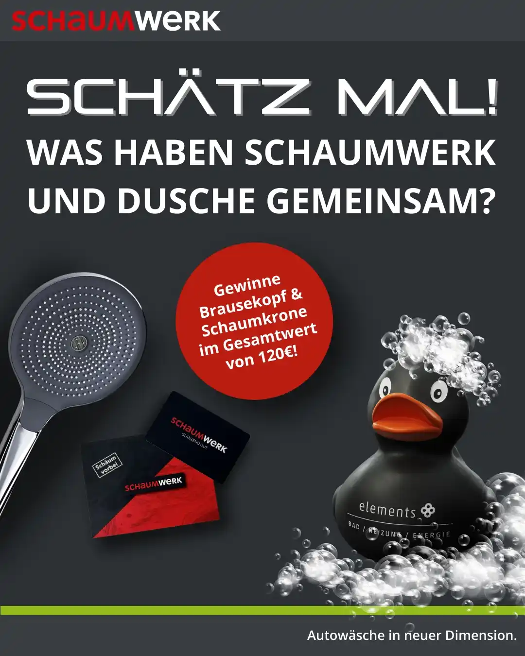 SCHAUMWERK · Autowäsche in neuer Dimension.  post