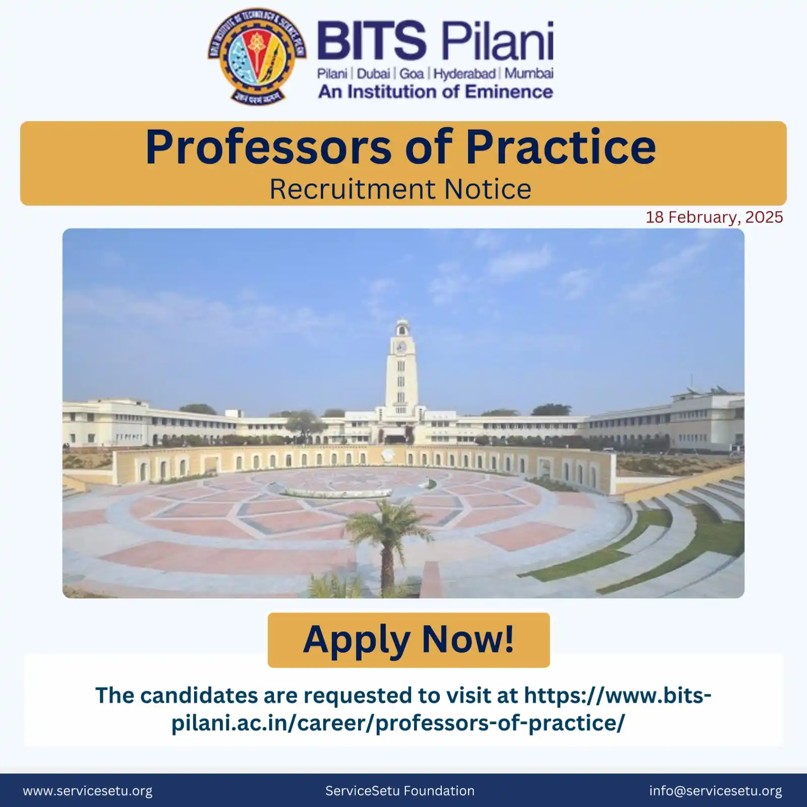 ServiceSetu Academics post