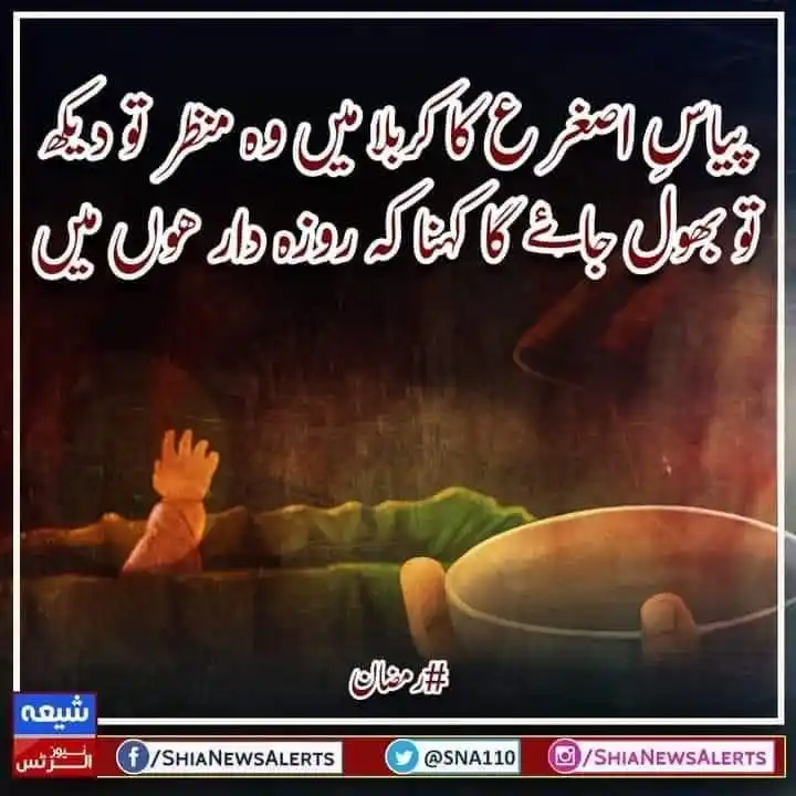 Image from SHIA NEWS ALERTS: *پیاسِ اصغر ع کا کربلا میں وہ منظر تو دیکھ* *تو بھول جاۓ گا کہنا کہ ر...
