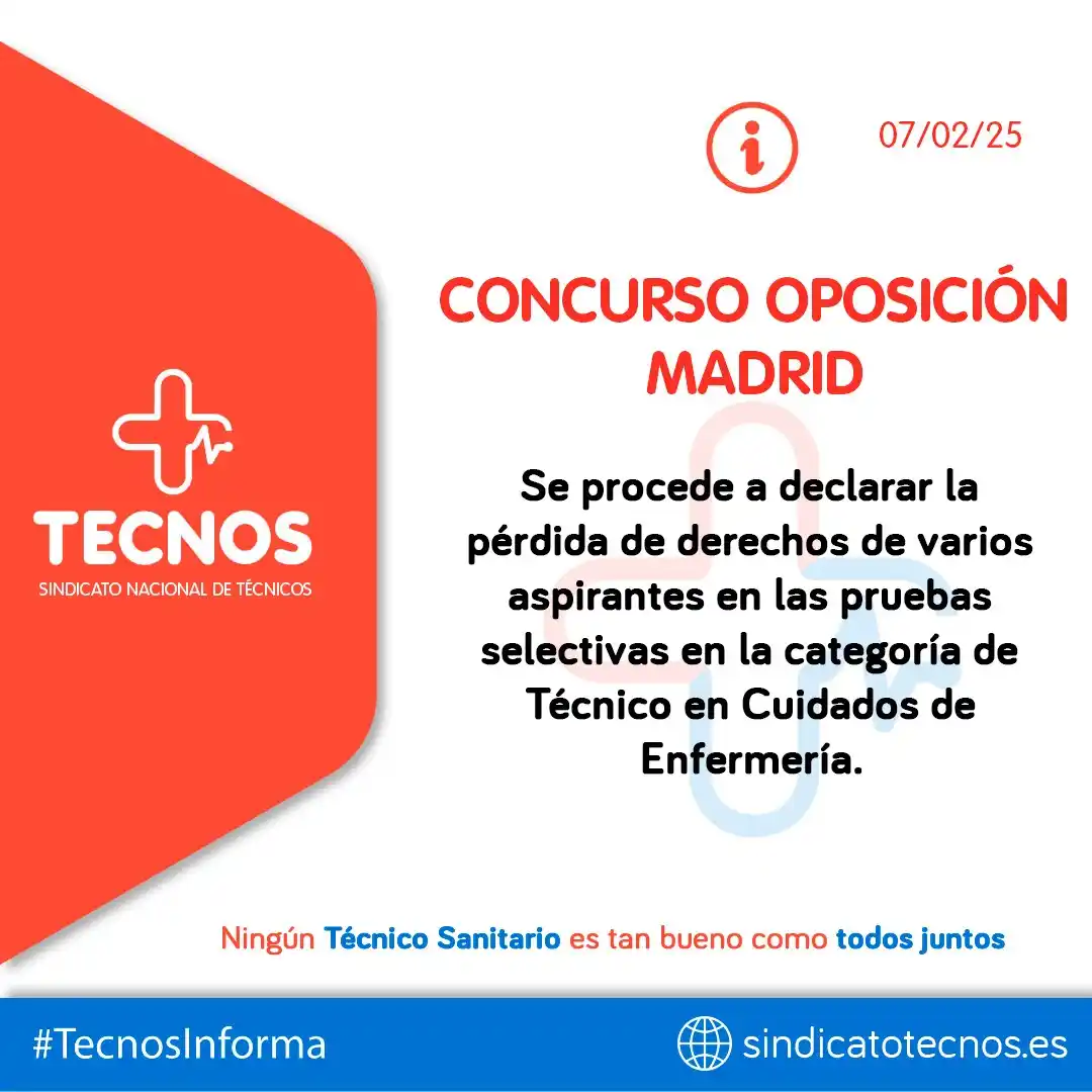 SINDICATO NACIONAL DE TÉCNICOS (TECNOS) post