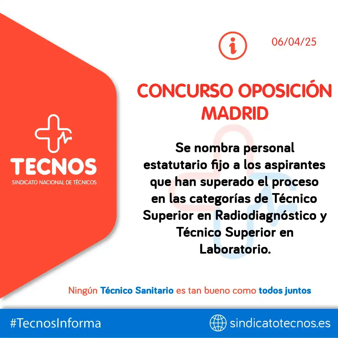 SINDICATO NACIONAL DE TÉCNICOS (TECNOS) post