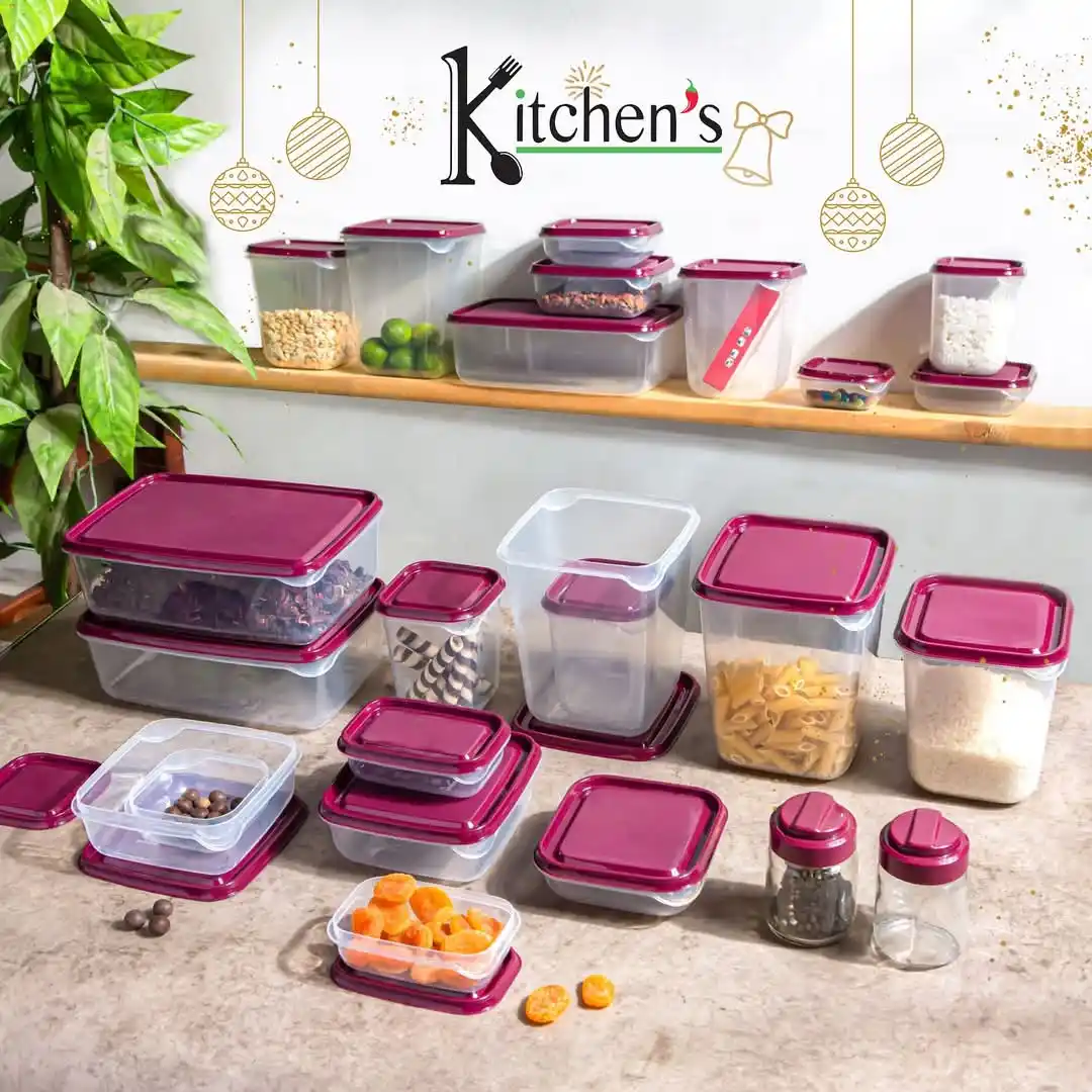 Image from Sofra Store: طقم علب بلاستيك 24ق Kitchen *السعر* 325ج <a class="text-blue-500 hove...