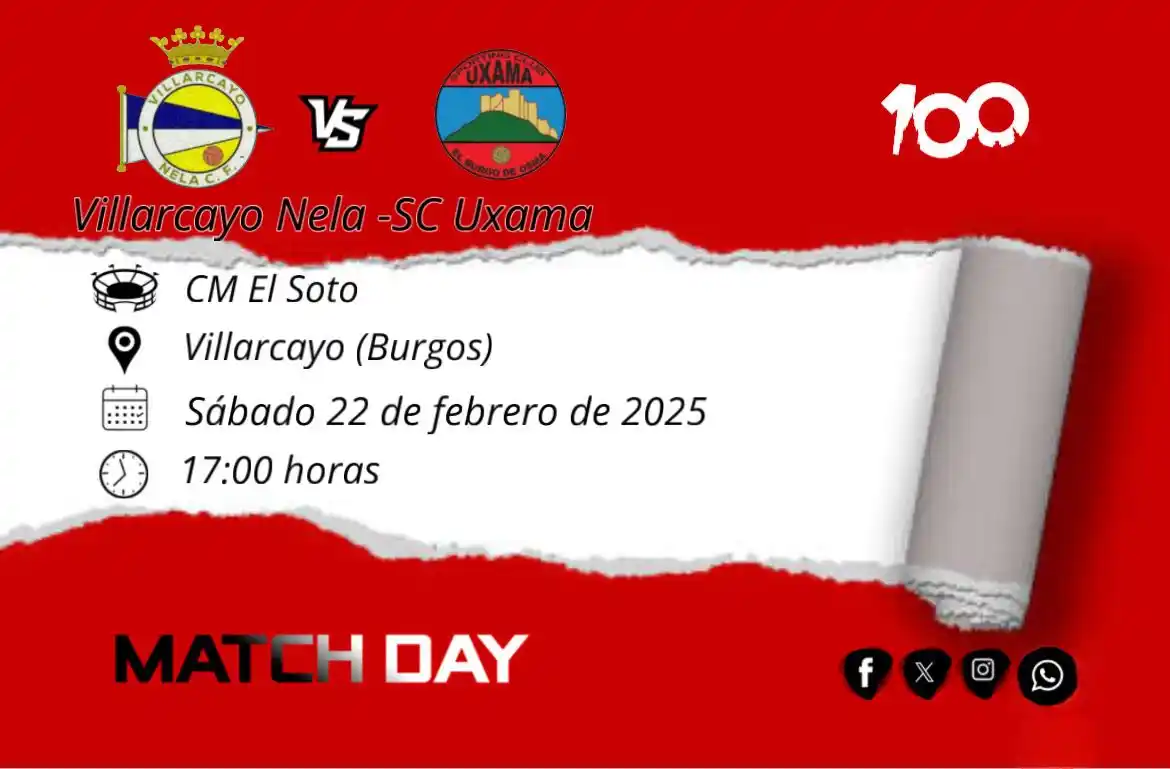 Image from Sporting Club Uxama: 🚨Jornada 20🚨 ⚔️ Villarcayo Nela CF 🏟️ CM El Soto 📍Villarcayo (Bu...