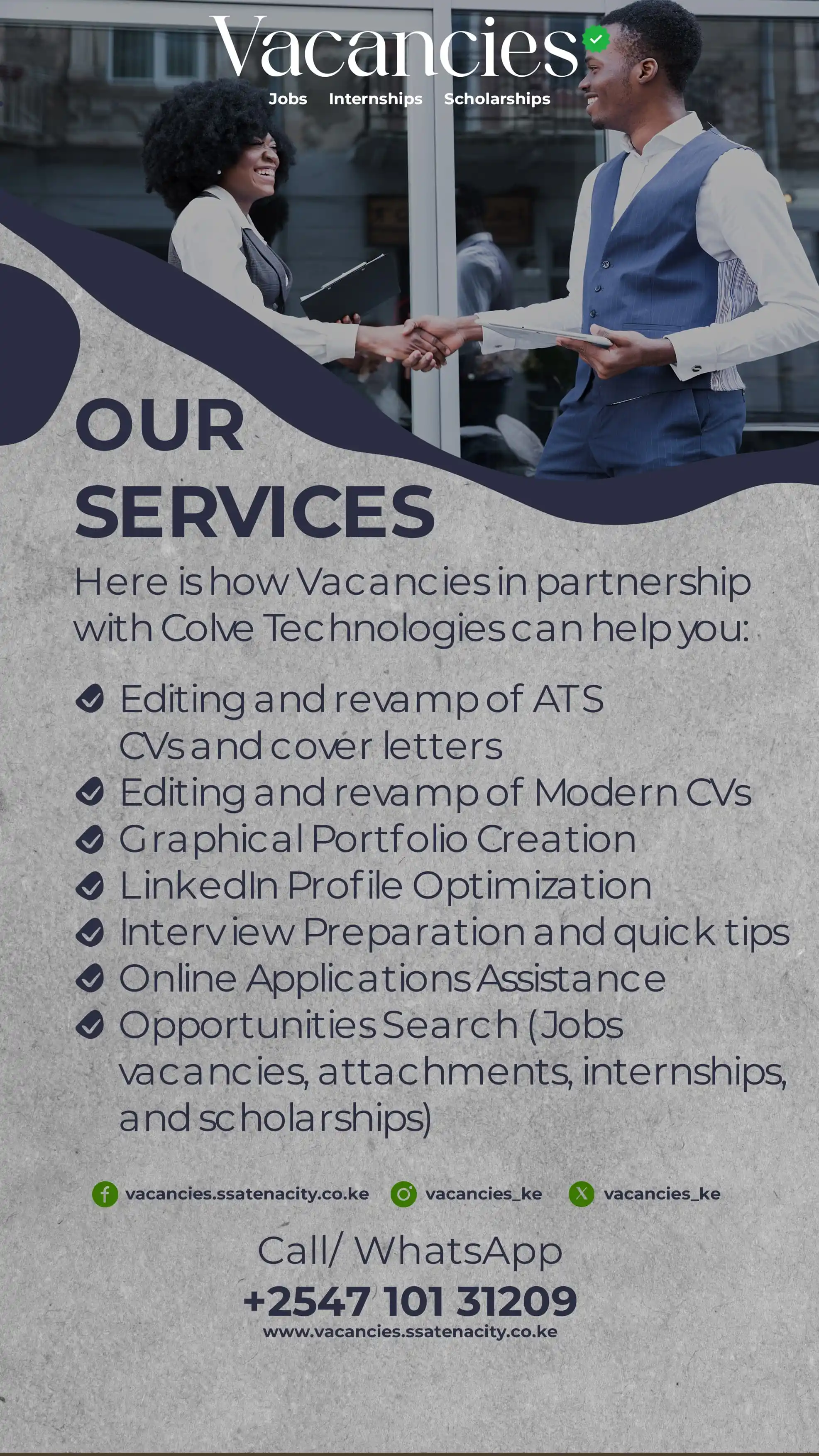 SSA Tenacity's Vacancies post