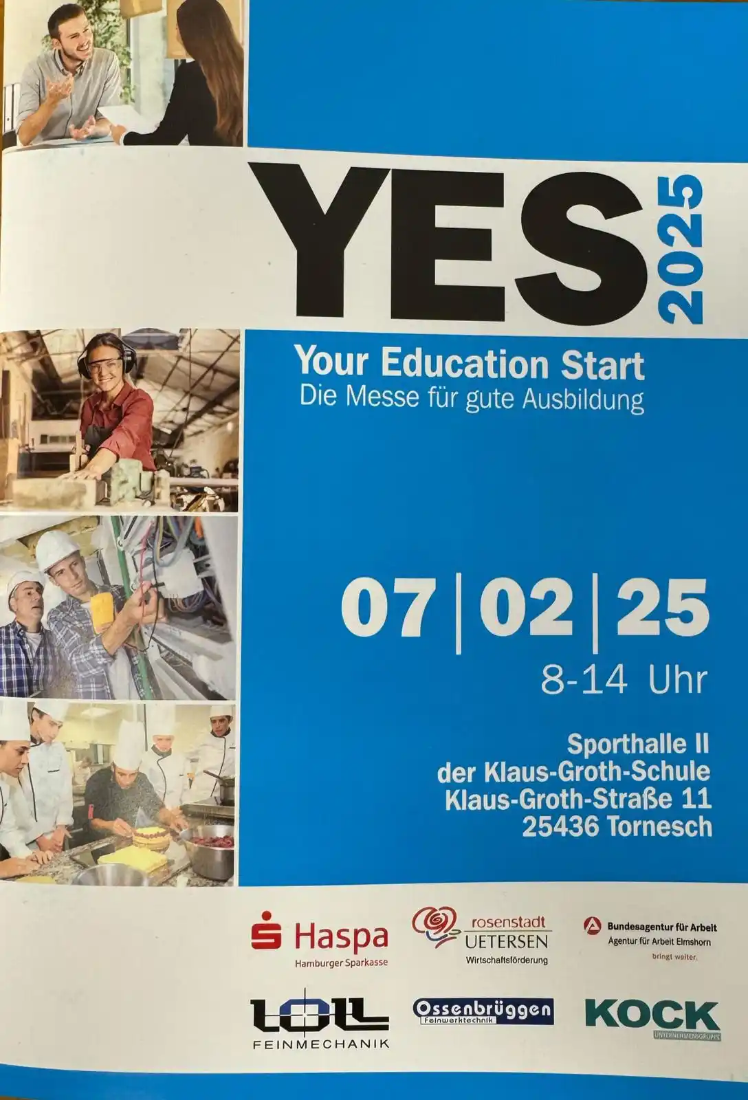 Image from Stadt Tornesch: YES-Messe in Tornesch ❓Suchst du noch einen Ausbildungsplatz ❓ Schau...