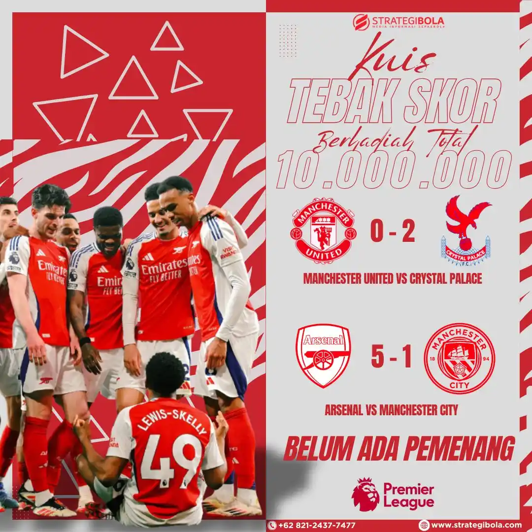 Image from STRATEGI BOLA, EVENT TEBAK SKOR, PREDIKSI BOLA, BERITA OLAHRAGA, INFO SEPAKBOLA: KUIS TEBAK SKOR 🏆Pertandingan " ENGLISH PREMIER LEAGUE " ⚽ Mancheste...