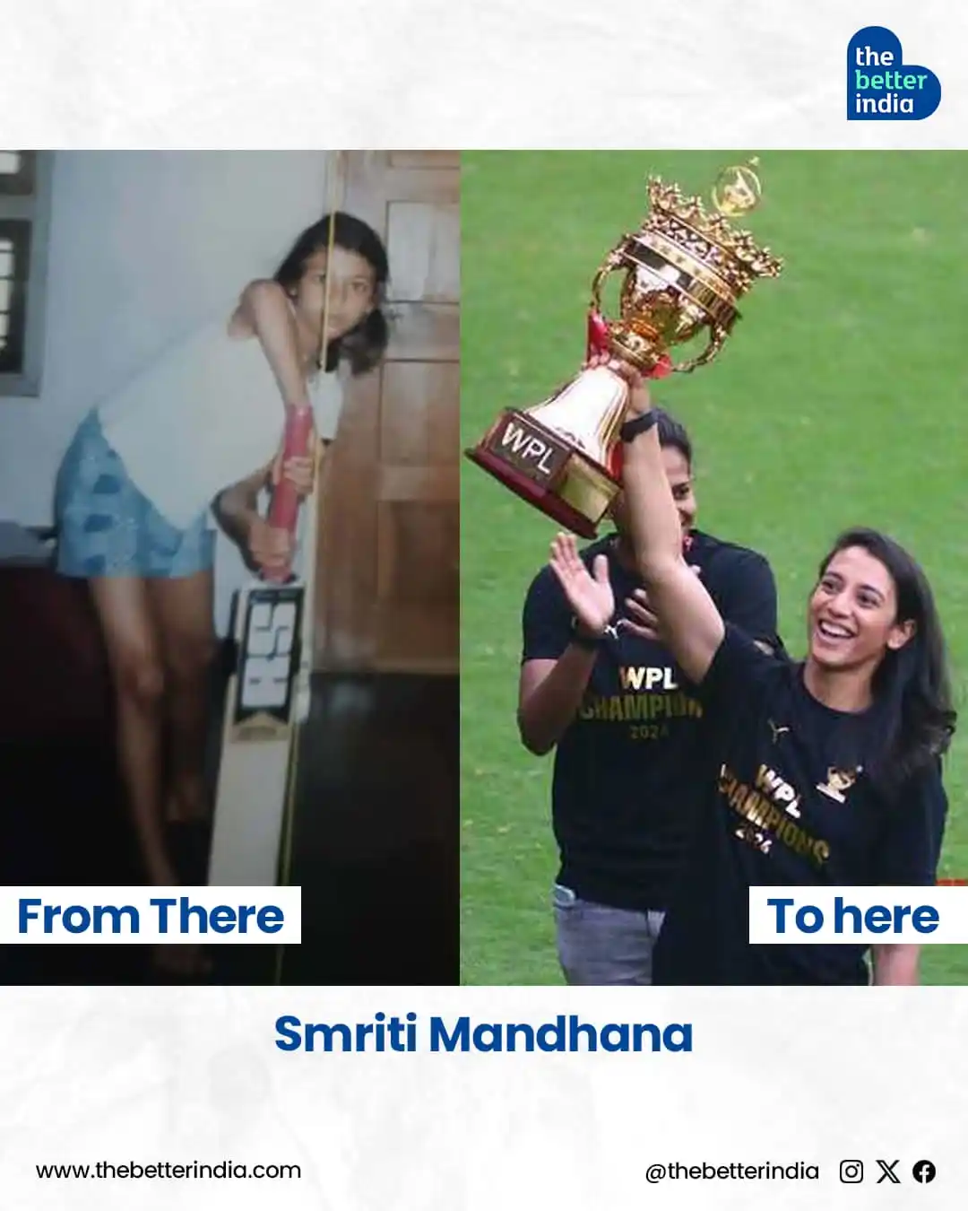Image from The Better India: From a cricket spectator to breaking multiple records as a batter—Smri...