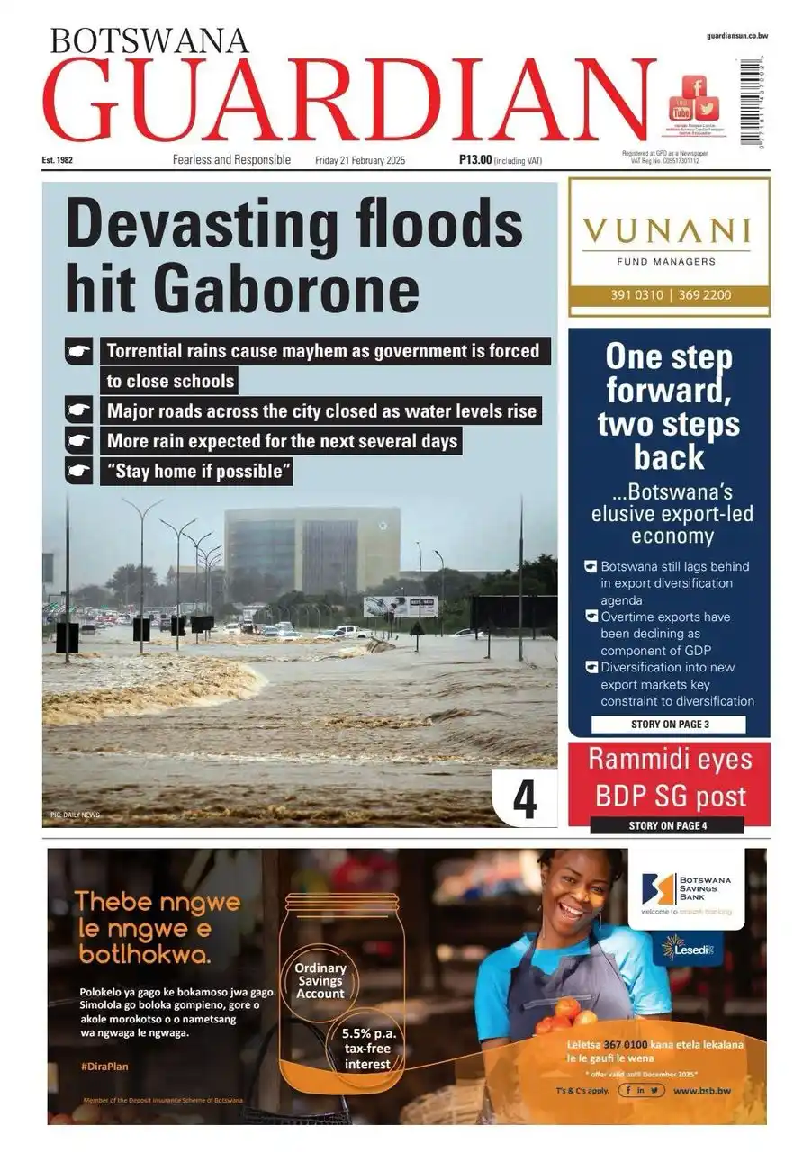 Image from The Hotwire Family of Brands : *BOTSWANA GUARDIAN*  *LEAD STORY/S*  Devastating  floods hit Gaborone ...