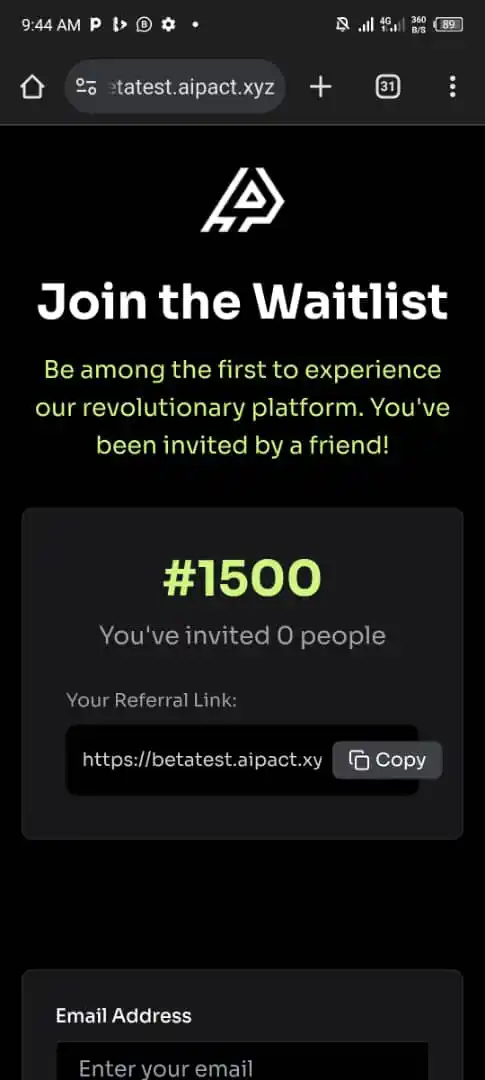 Image from THE KIDAX CRYPTO UPDATE: Join the wait-list guys https://betatest.aipact.xyz?ref=1lw40d Just ...
