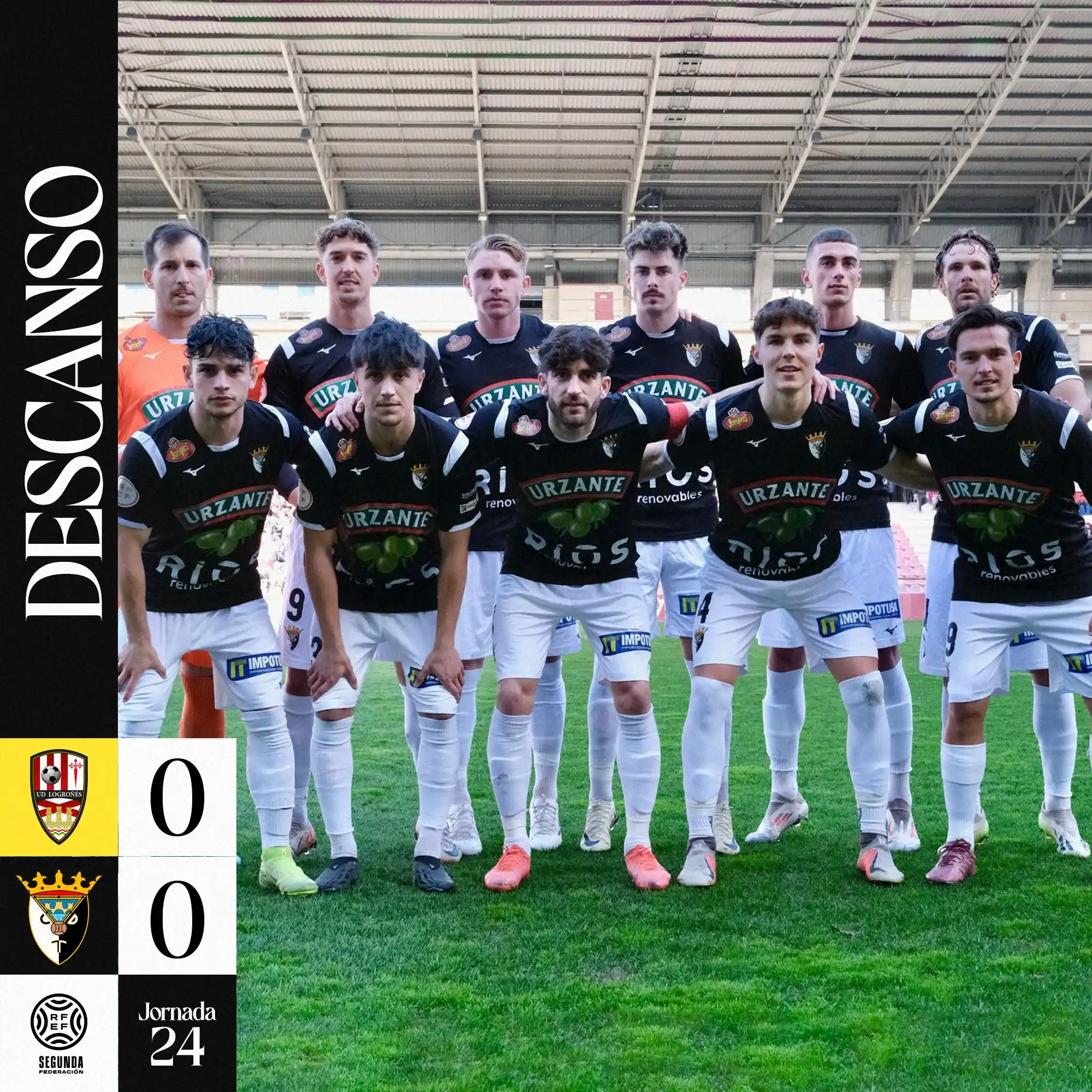 Image from Tudelano Ribera Navarra: 45’ ⏱️ || 0️⃣➖0️⃣ Final de la primera mitad. 📸 Fotografía ofrecida ...