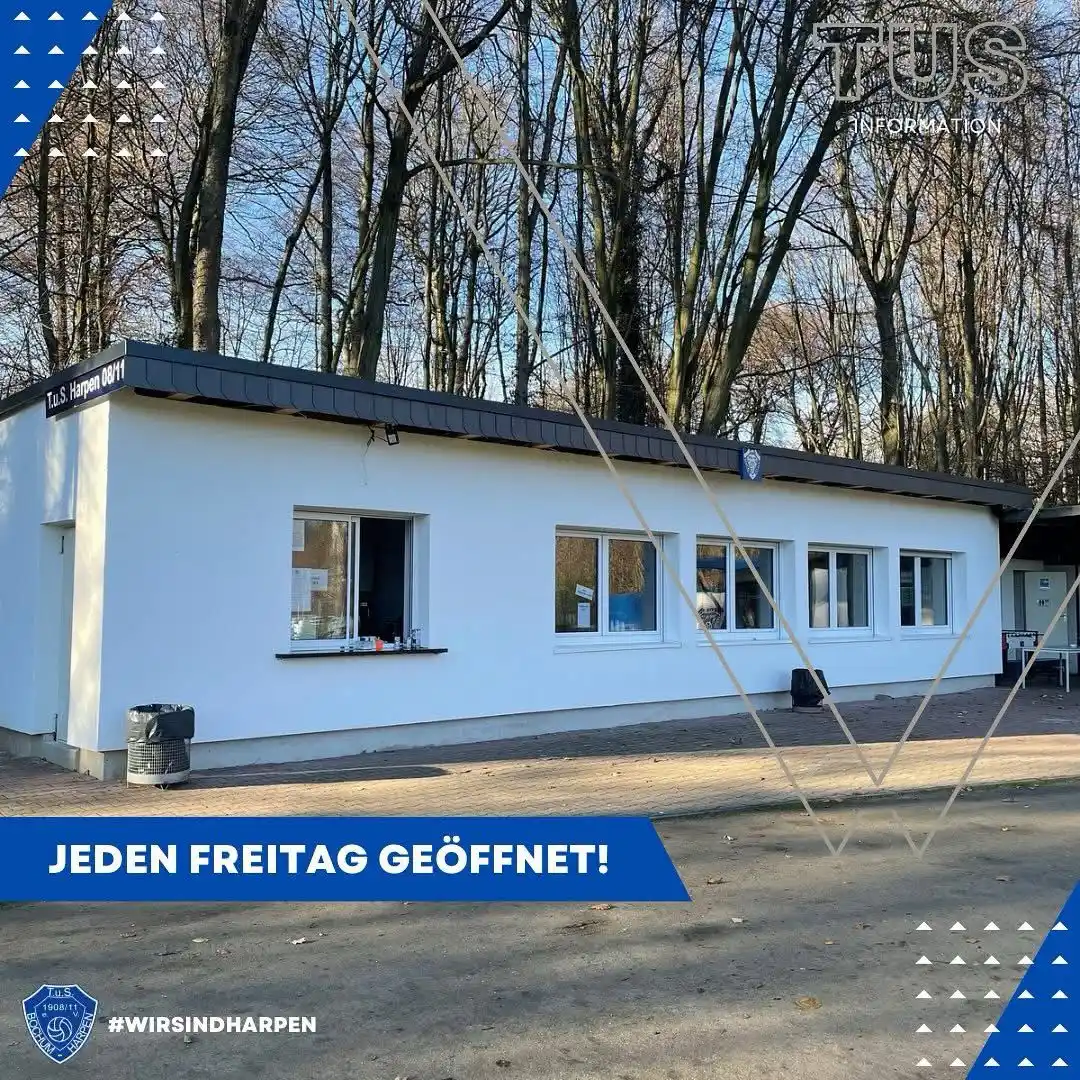 Image from TuS Harpen 💙🤍: +++ VEREINSHEIM BIS AUF WEITERES JEDEN FREITAG GEÖFFNET +++ ℹ️ Wicht...