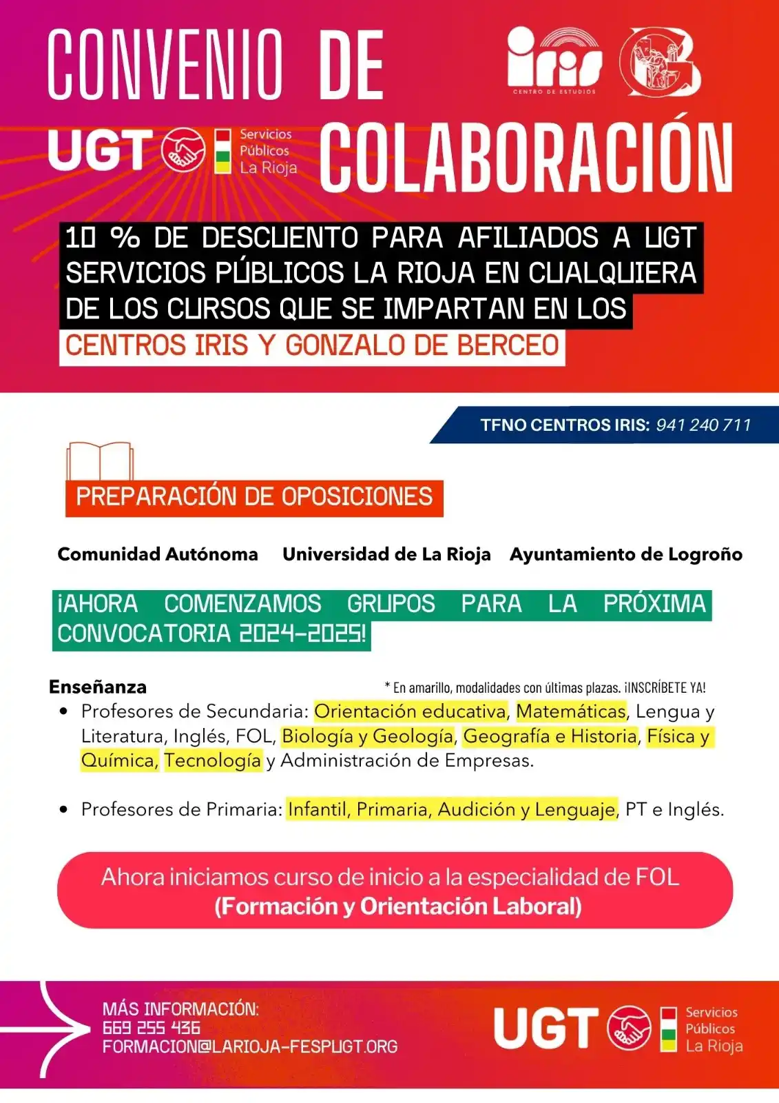 UGT Servicios Públicos La Rioja post